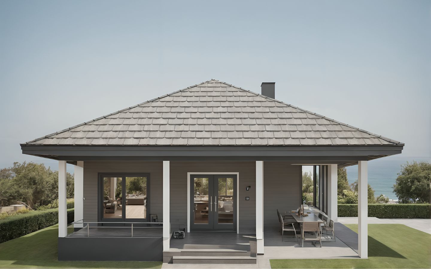 แบบบ้าน SK-73 ถูกออกแบบในสไตล์ Tropical Minimalist ที่เน้นความเรียบง่ายและการใช้งานที่ตอบโจทย์ชีวิตประจำวัน ตัวบ้านมีดีไซน์โปร่งโล่งเพื่อให้เข้ากับสภาพอากาศเมืองร้อน เหมาะสำหรับครอบครัวขนาดเล็กหรือผู้ที่มองหาบ้านพักผ่อนที่กลมกลืนกับธรรมชาติ
