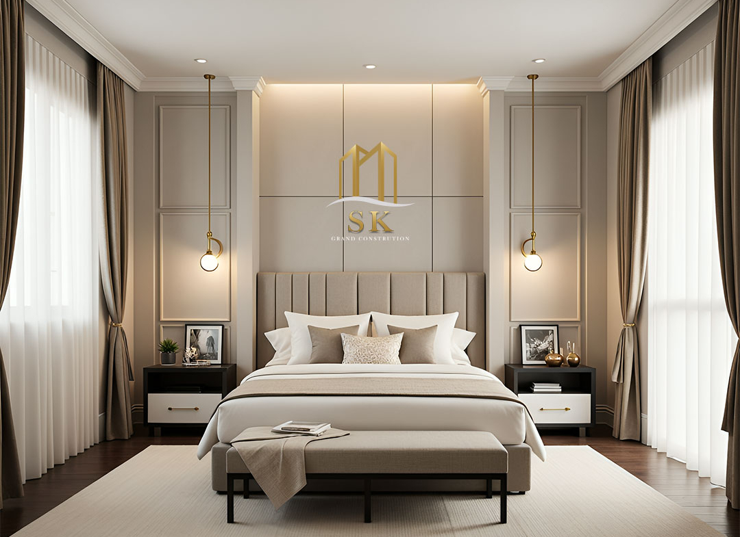 แบบบ้าน SK-51: บ้านสองชั้นสไตล์โมเดิร์นคลาสสิกที่ลงตัว แบบบ้าน SK-51 เป็นบ้านสองชั้นที่ออกแบบด้วยความพิถีพิถันในสไตล์ Modern Classic ซึ่งผสมผสานความหรูหราของการออกแบบคลาสสิกเข้ากับเส้นสายเรียบง่ายและทันสมัย ตอบโจทย์ครอบครัวที่ต้องการพื้นที่กว้างขวางสำหรับการอยู่อาศัยอย่างมีคุณภาพ