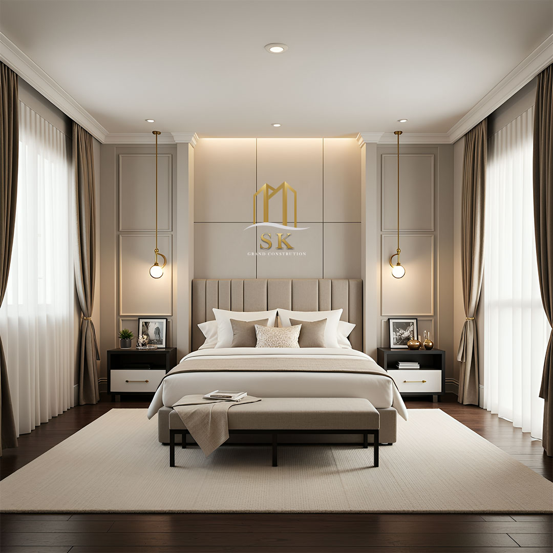 แบบบ้าน SK-51: บ้านสองชั้นสไตล์โมเดิร์นคลาสสิกที่ลงตัว แบบบ้าน SK-51 เป็นบ้านสองชั้นที่ออกแบบด้วยความพิถีพิถันในสไตล์ Modern Classic ซึ่งผสมผสานความหรูหราของการออกแบบคลาสสิกเข้ากับเส้นสายเรียบง่ายและทันสมัย ตอบโจทย์ครอบครัวที่ต้องการพื้นที่กว้างขวางสำหรับการอยู่อาศัยอย่างมีคุณภาพ