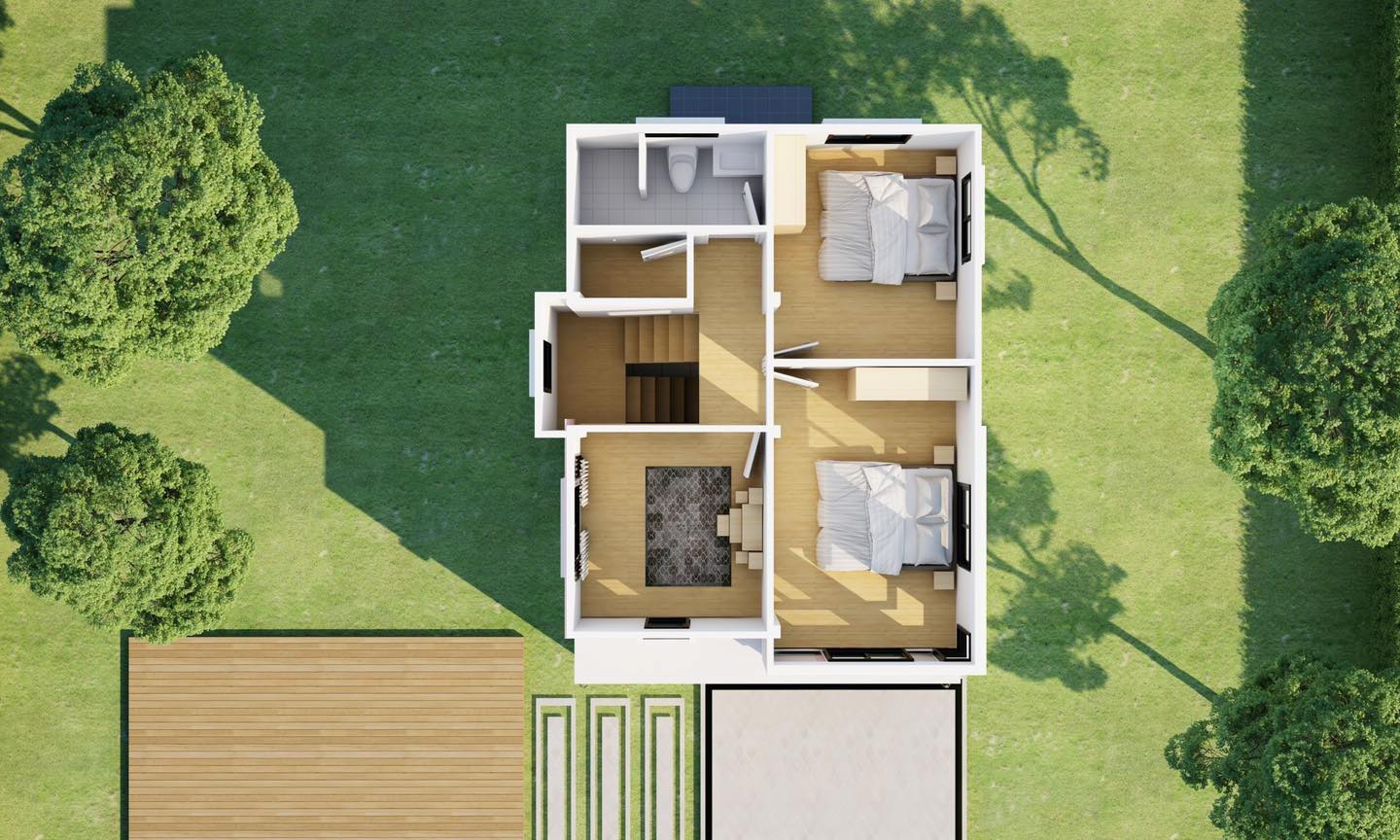 บ้าน SK-9 เป็นบ้านใน สไตล์ Modern Classic ที่เน้นความเรียบง่ายแต่สง่างาม โครงสร้างบ้านมีความสมดุลระหว่างเส้นสายแบบทันสมัยและวัสดุที่สะท้อนถึงความคลาสสิก เช่น การใช้หลังคาทรงปั้นหยาที่ดูมั่นคง เสริมด้วยผนังที่ตกแต่งด้วยโทนสีอบอุ่นและวัสดุหินธรรมชาติ บ้านถูกออกแบบมาให้มีแสงธรรมชาติเข้าถึงอย่างทั่วถึง ด้วยการใช้หน้าต่างกระจกบานใหญ่ ช่วยสร้างความโปร่งโล่งสบาย และลดการใช้พลังงานในตอนกลางวัน