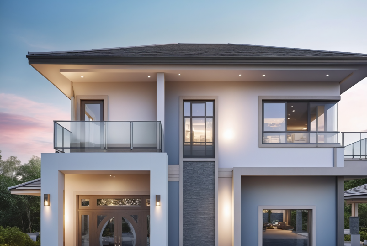 แบบบ้าน SK-39 เป็นบ้านสองชั้นสไตล์ โมเดิร์น-ลักซ์ชัวรี (Modern-Luxury) ที่โดดเด่นด้วยดีไซน์ทันสมัย พร้อมเน้นความหรูหราเพื่อสร้างความประทับใจตั้งแต่แรกเห็น เหมาะสำหรับครอบครัวขนาดใหญ่ที่ต้องการพื้นที่ใช้สอยที่ลงตัวและตอบโจทย์ไลฟ์สไตล์อย่างมีระดับ