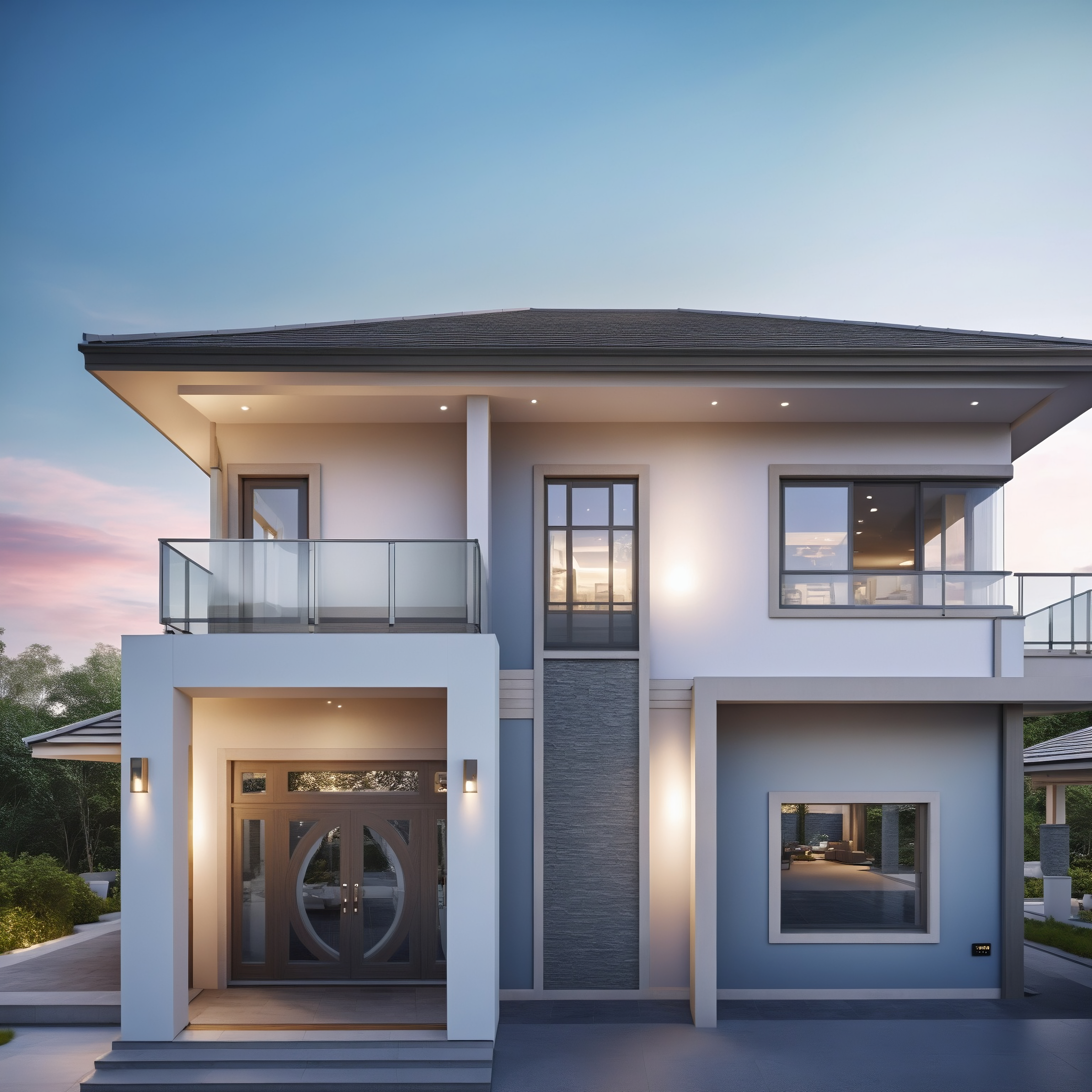 แบบบ้าน SK-39 เป็นบ้านสองชั้นสไตล์ โมเดิร์น-ลักซ์ชัวรี (Modern-Luxury) ที่โดดเด่นด้วยดีไซน์ทันสมัย พร้อมเน้นความหรูหราเพื่อสร้างความประทับใจตั้งแต่แรกเห็น เหมาะสำหรับครอบครัวขนาดใหญ่ที่ต้องการพื้นที่ใช้สอยที่ลงตัวและตอบโจทย์ไลฟ์สไตล์อย่างมีระดับ